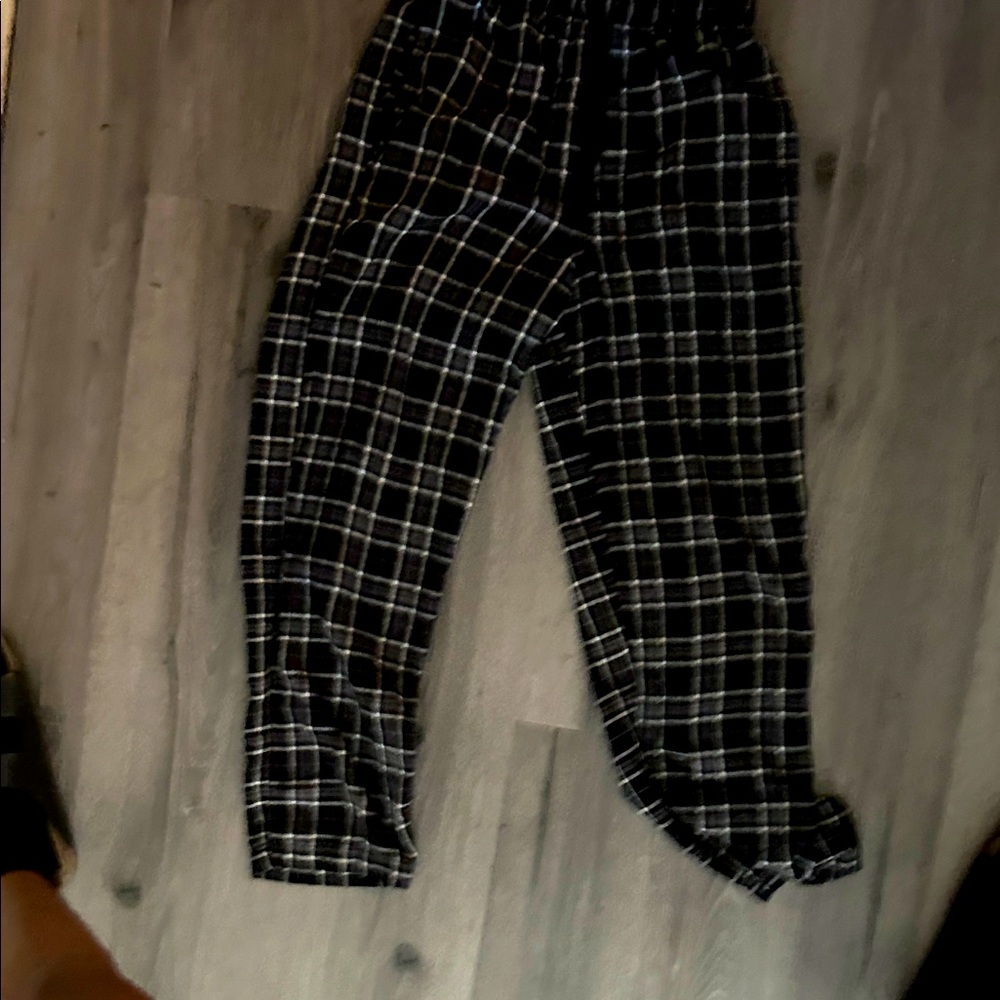 Black and white pajama pants